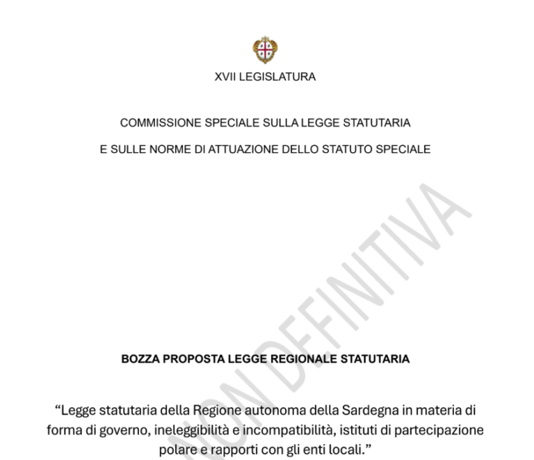 bozza statutaria 2026 sardegna
